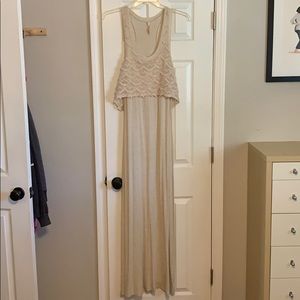 Boutique Lace Overlay Maxi Dress - Size Large